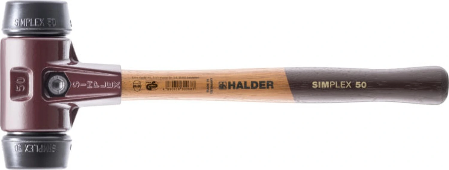 Halder mallet Simplex soft face rubber 300mm long, Black