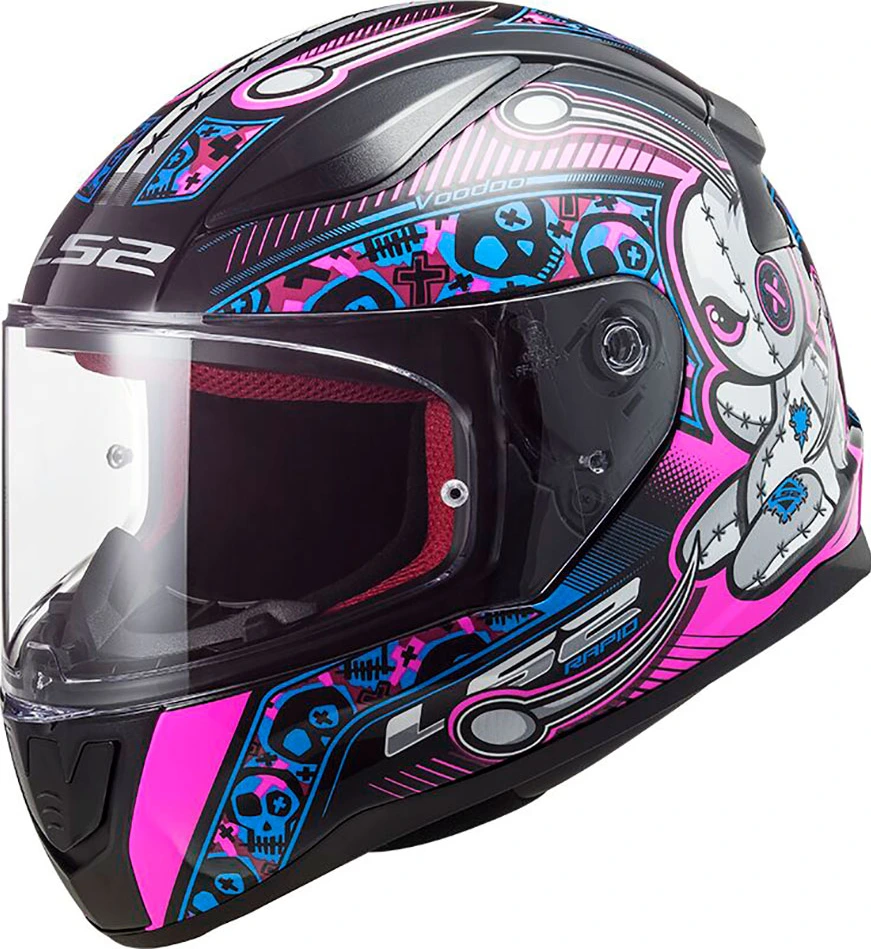 LS2 FF353 RAPID MINI VOODOO Helmet - Black Fluo Pink, L