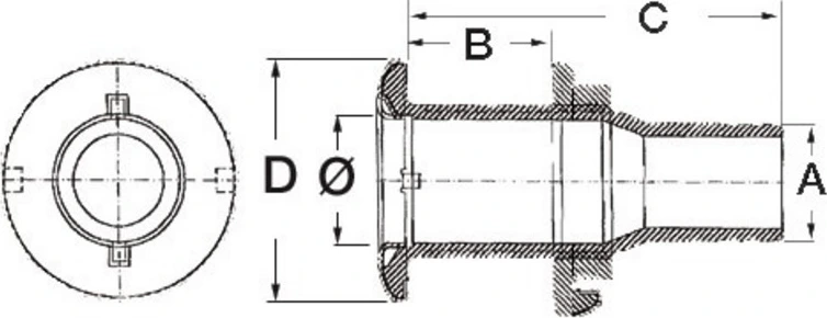 Нержавеющий фитинг для корпуса 3/4x24
