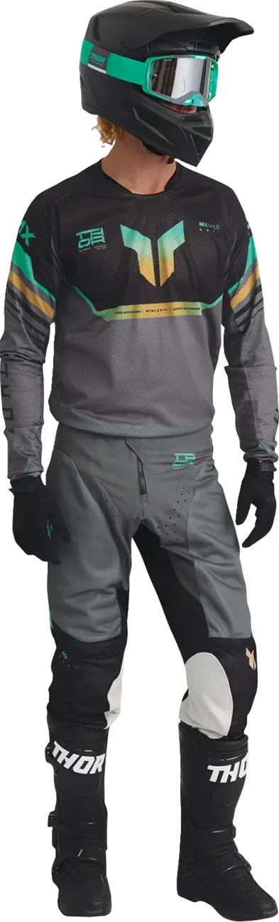 JERSEY LAUNCHMODE-VENT RAPTOR BLK/CH L