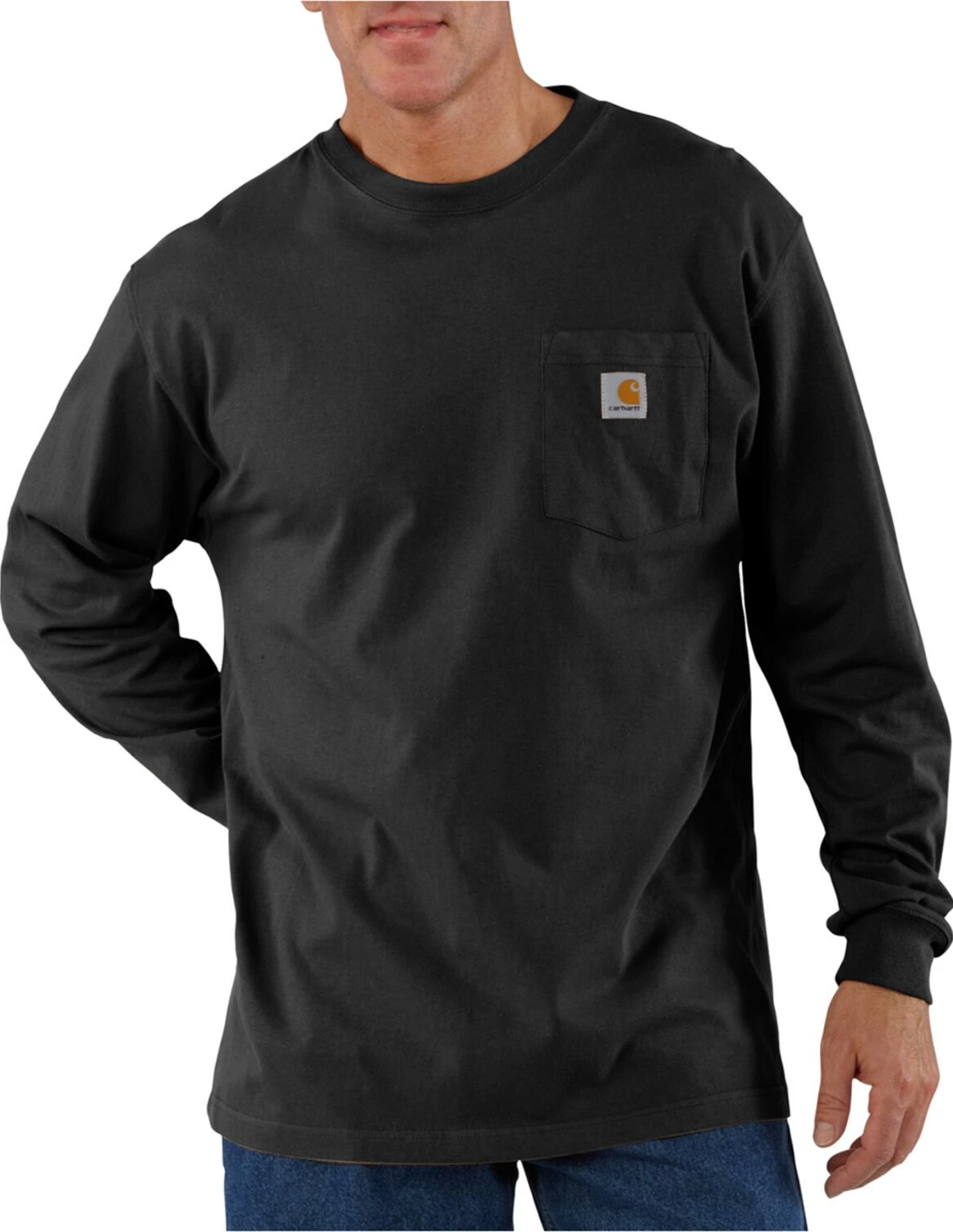 Carhartt Sleeve logo long sleeve port, Black, L