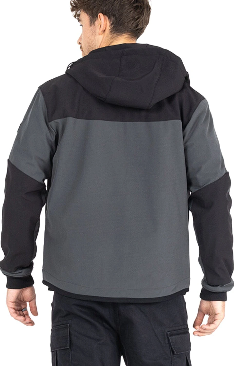 John Doe Hoodie V3 Softshell Rip-Stop, grey, Black, 2XL