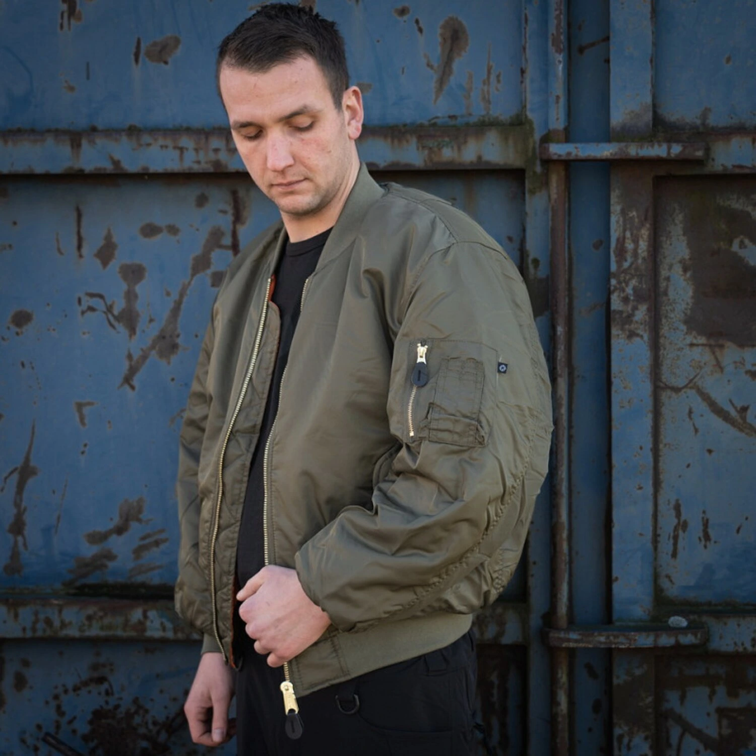 MA-1 Bomber flight jacket, dark green, M