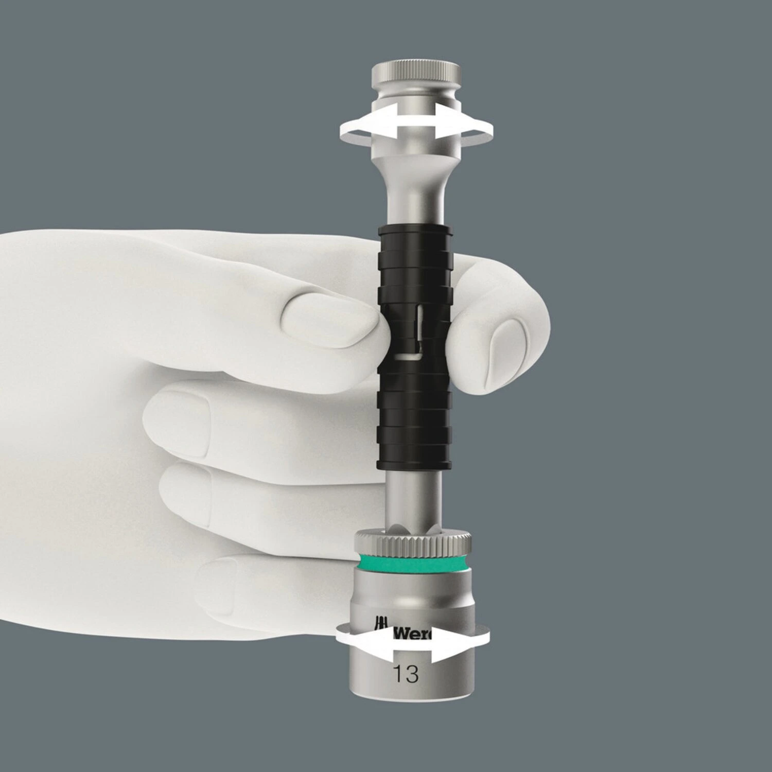 Wera Zyklop 1/2" long extension 250mm, Chrome