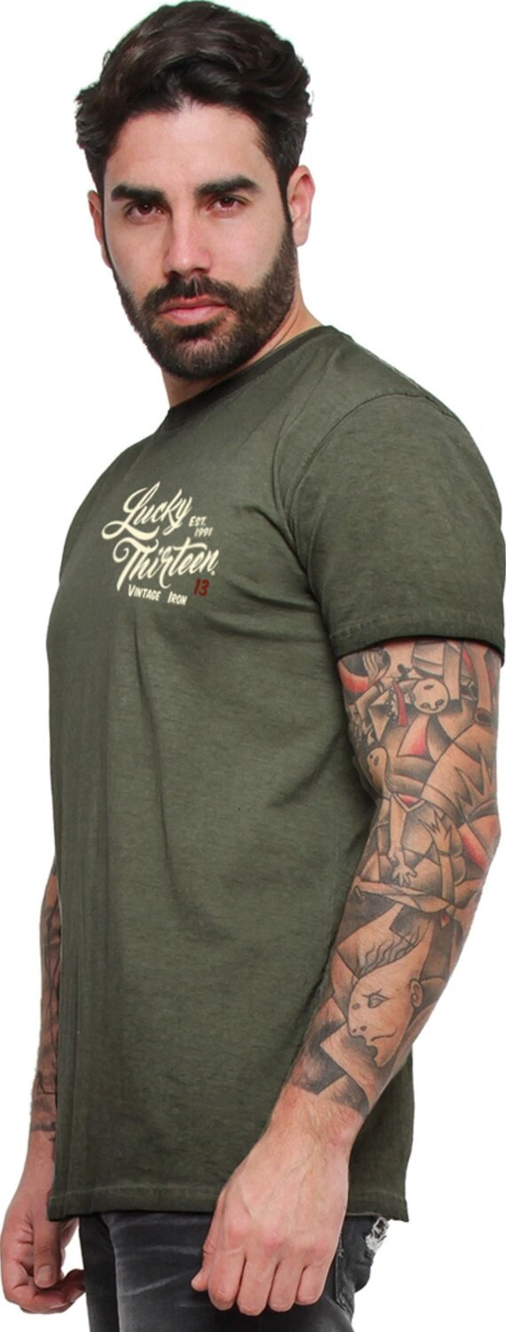 Lucky 13 Vintage Iron t-shirt, retro Green, Green, 2XL