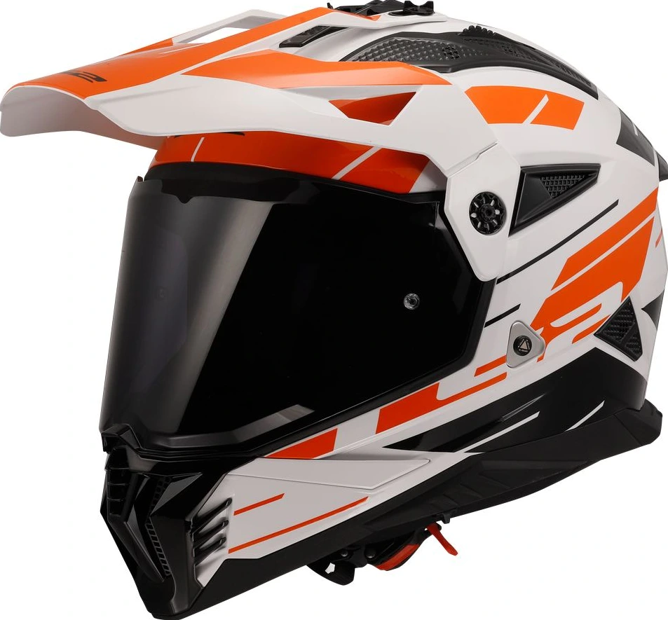 LS2 MX702 PIONEER II NAMIB Helmet - White Orange, 3XL