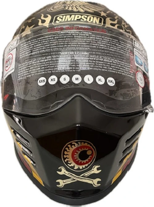 SIMPSON Helmet Venom Tatoo black/chrome, S
