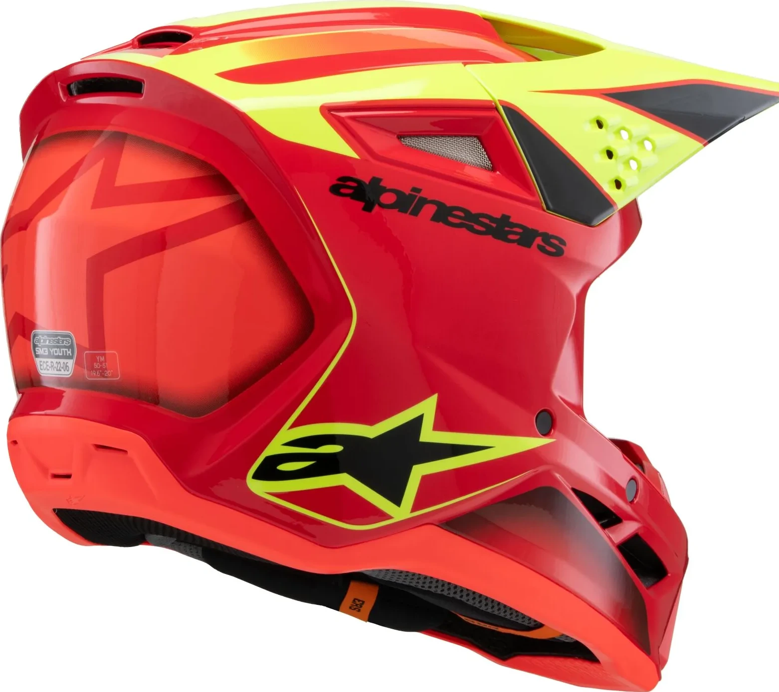 HELMET YTH SM3 FRAY RD/YL/BK YS