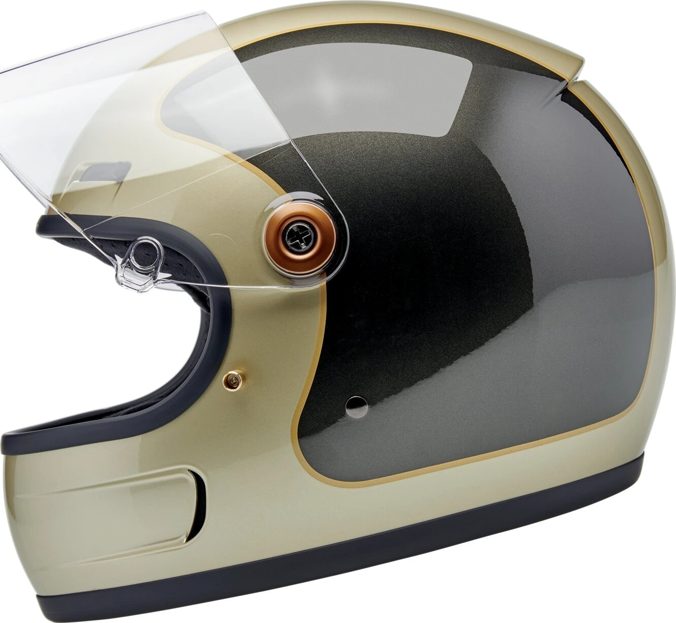 Biltwell Gringo SV helmet, tracker champagne Gold, XS, Metallic