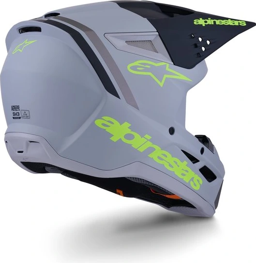 Alpinestars Helmet S-M3 Radium Gray/Black/Fluo Yellow, XS
