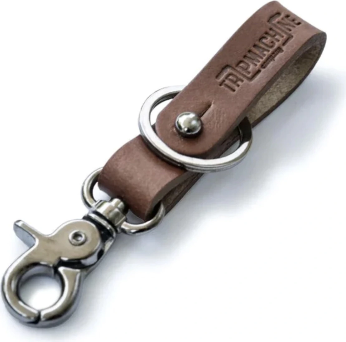 Trip Machine Key Fob, vintage tan, black