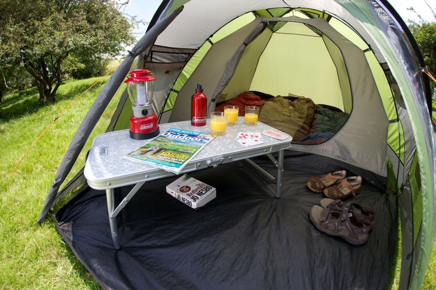 Coleman Darwin 2+ tent, dark grey, army Green, Green