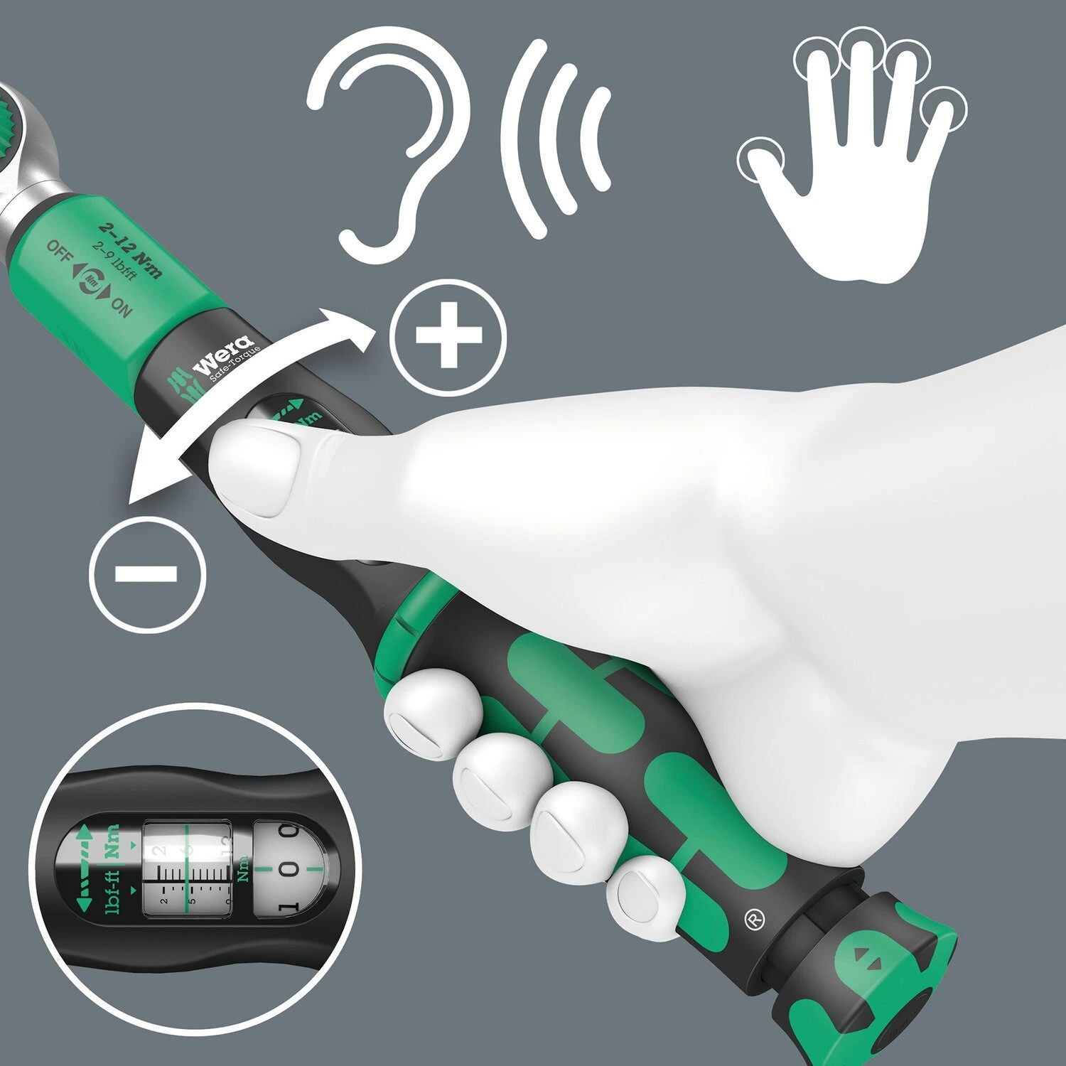 Wera, Safe-Torque A1 adjustable torque wrench 1/4", 244 mm