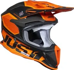 Just1 Helmet J-18 F Hexa Orange/Titanium/Black, L