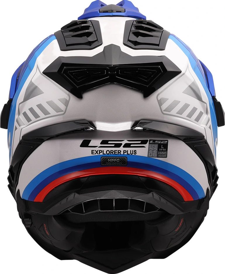 LS2 MX701 EXPLORER HEXA Helmet - 3XL, White Blue Red