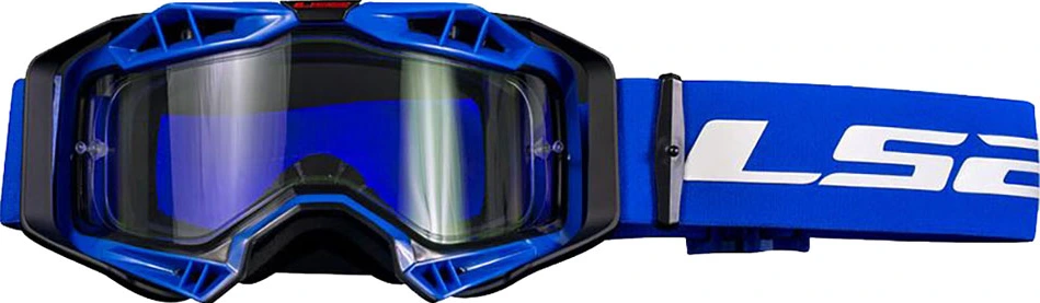 LS2 AURA ENDURO SERIES GOGGLE - Black Blue/Clear Visor