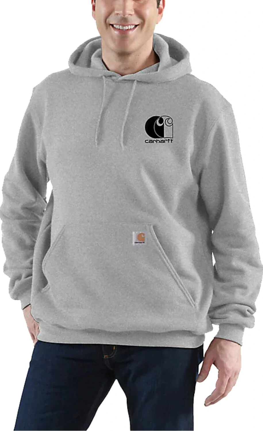 Carhartt Force™ Logo hoodie, asphalt heather, 2XL
