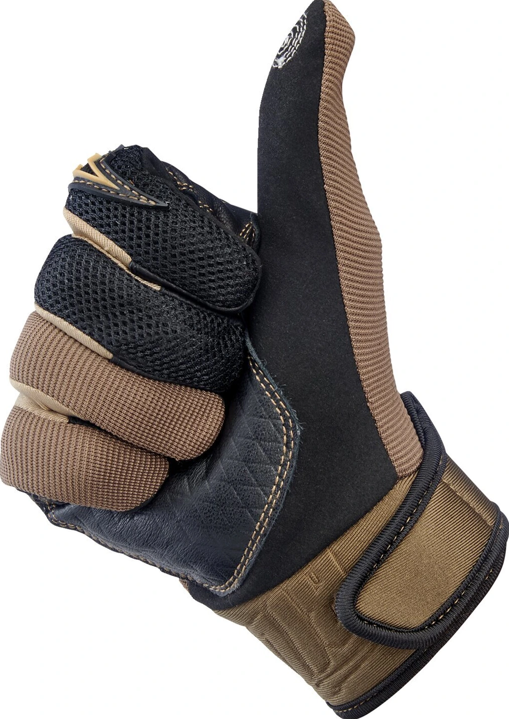 Biltwell Baja gloves, chocolate Black, Black, XS