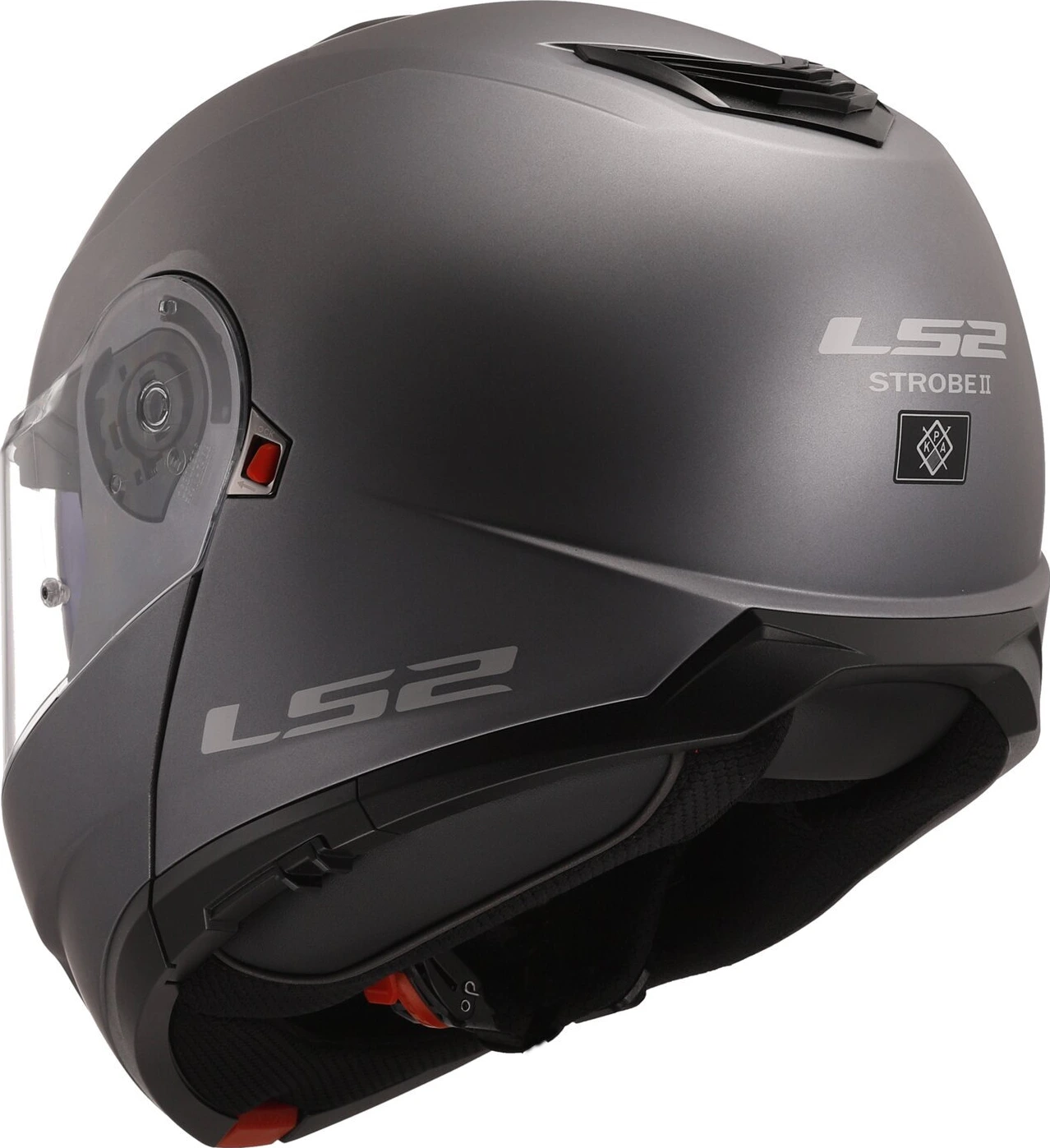 LS2 Strobe II helmet, titanium, M, matt