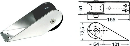 155x51-mm S.S. stemhead roller