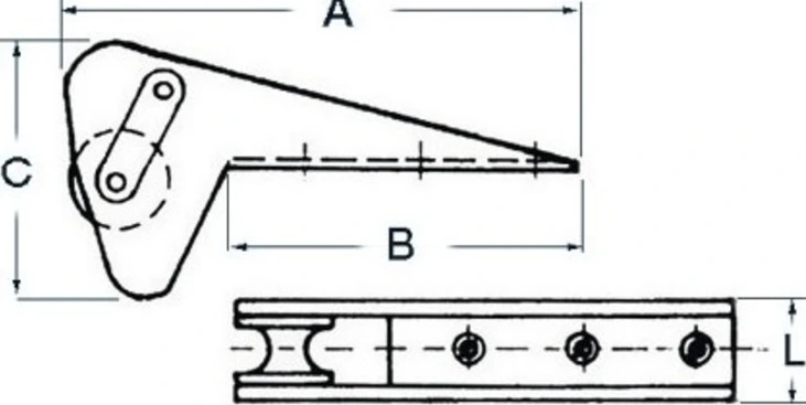 Bow roller for Bruce Trefoil