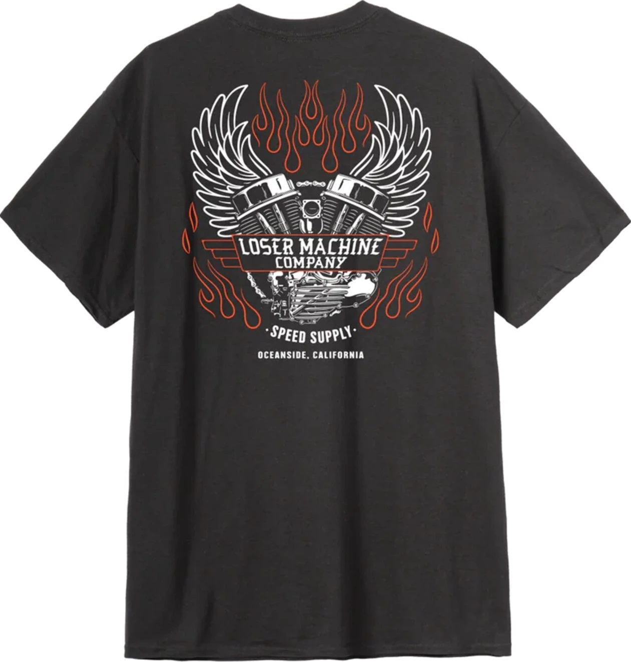 Loser Machine Fly wheel t-shirt, Black, L
