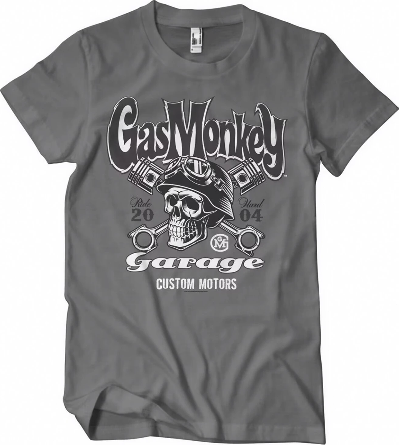 GMG Custom motors skull t-shirt, dark gray, L