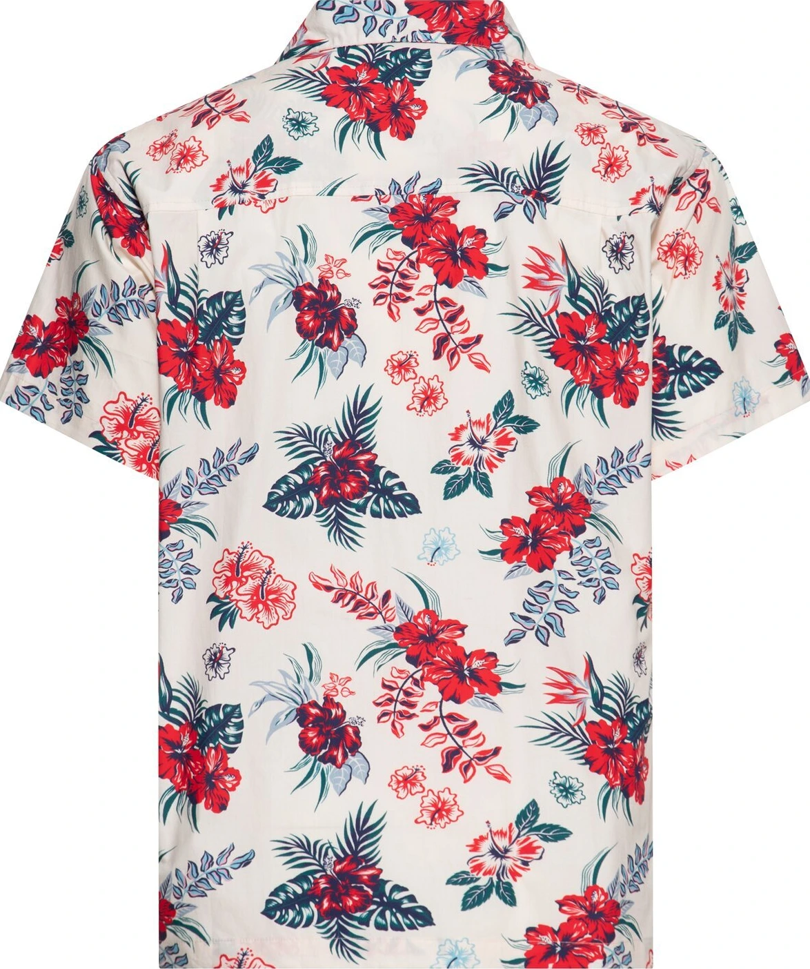 King Kerosin Hibiscus Hawaii shirt, off White, White, 3XL