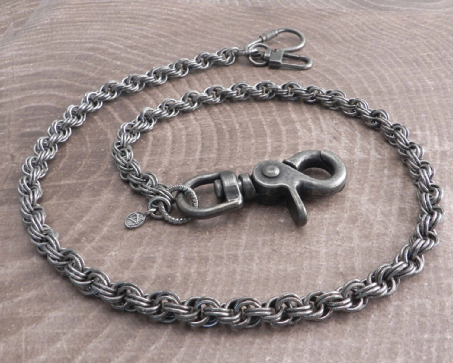 Amigaz Double Rope Wallet Chain 16", Silver