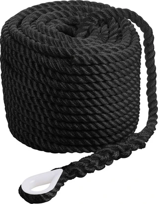 Qvarken Anchor Rope Classic with thimble 14mm 40m black