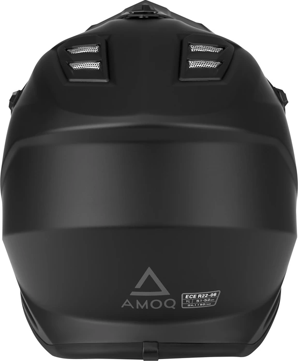 AMOQ Meteor V2 JNR MX helmet Blackout, YS (47-48)