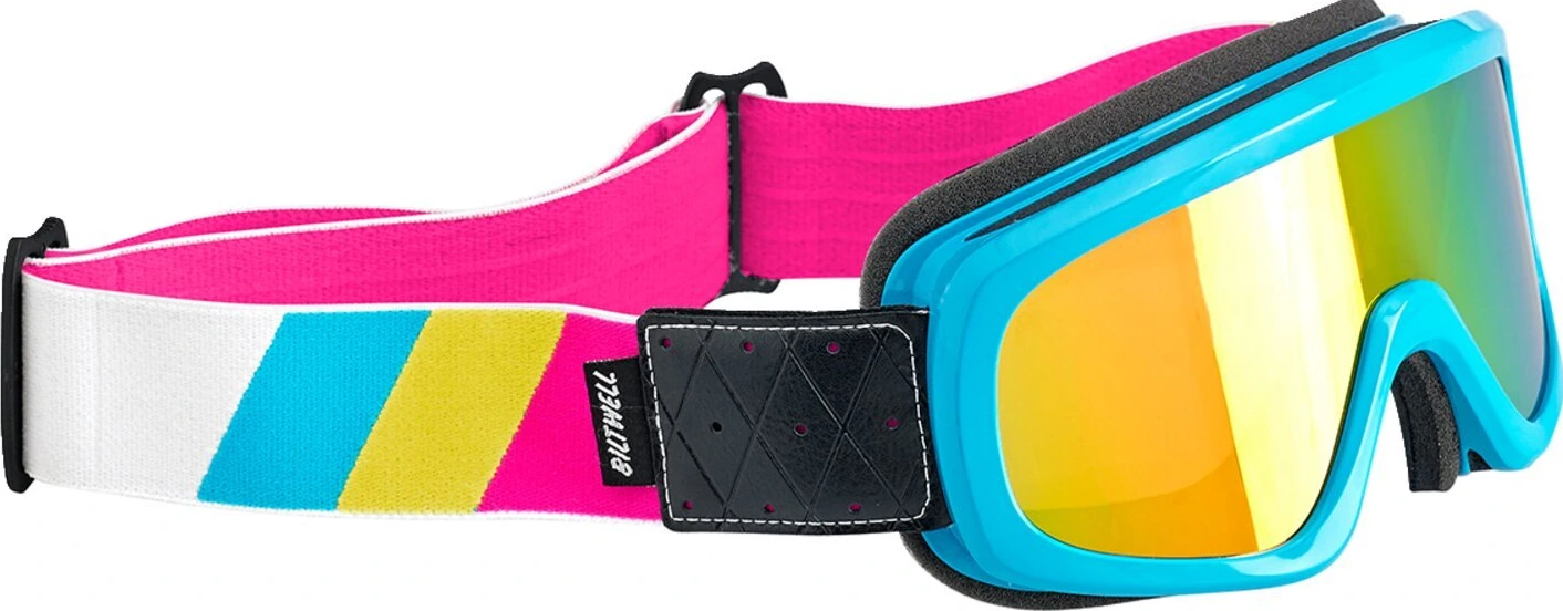 Biltwell Overland 2.0 Tri-Stripe goggle jet boat, Multi-color