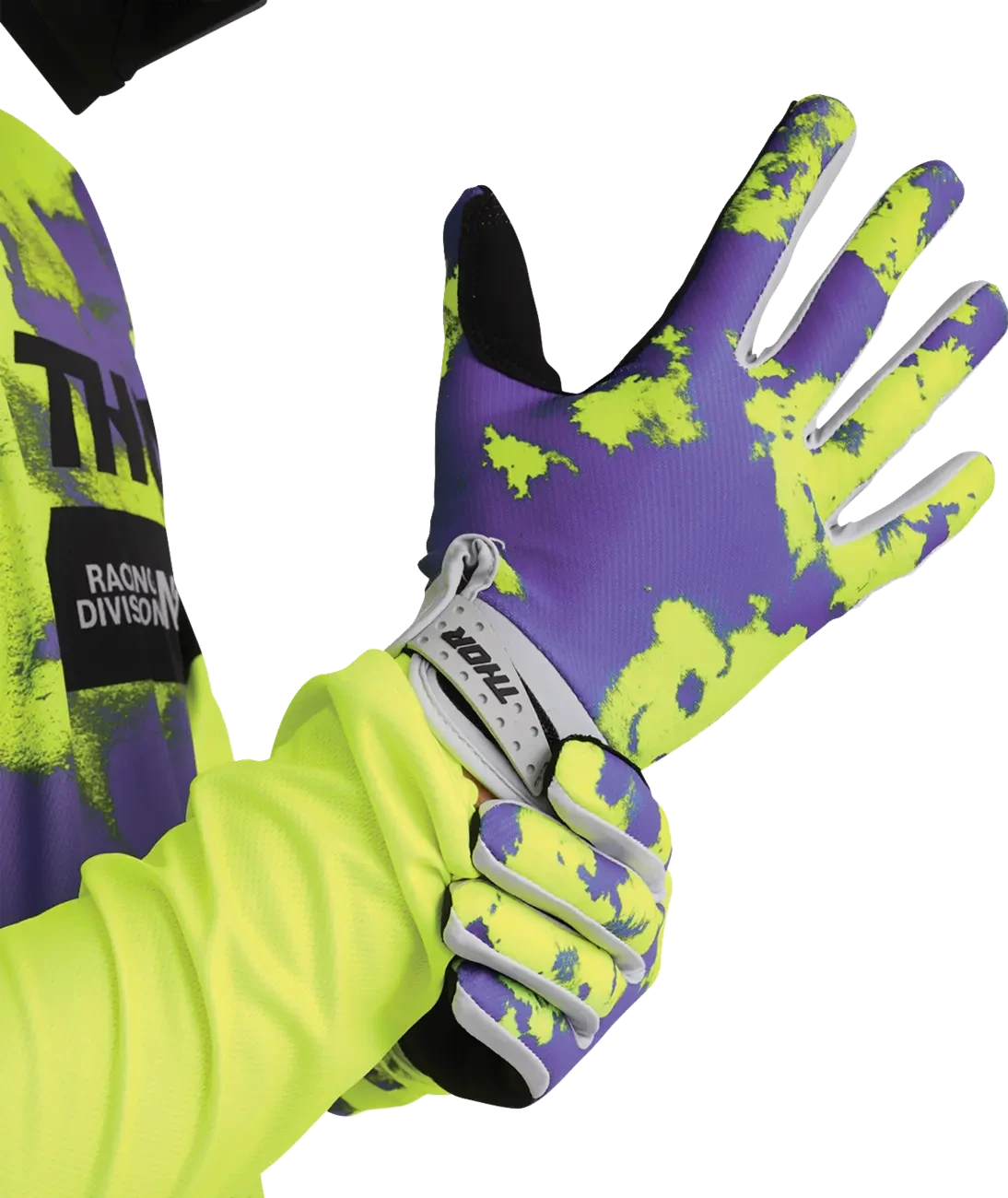 GLOVES LAUNCHMODE BLEACH GRAY/ACID XS