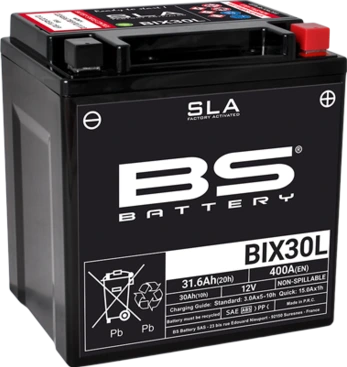 BS Battery BIX30L (FA) SLA - Sealed & Activated