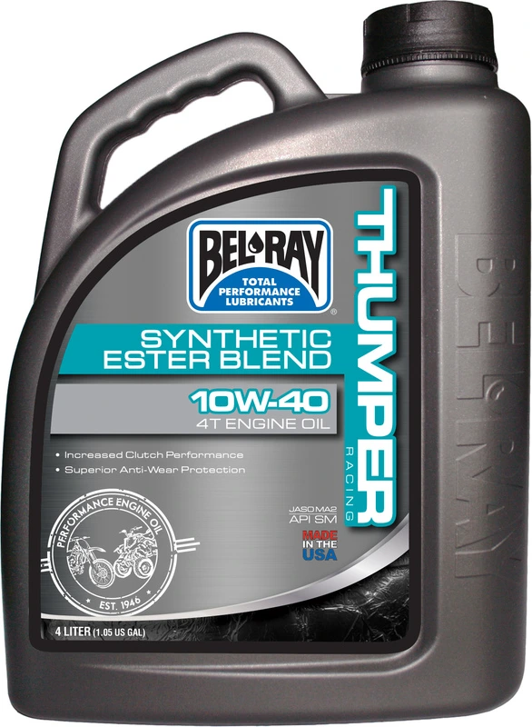 Bel-Ray Thumper Racing sintetinis esterių mišinys 4T 10W-40 4L