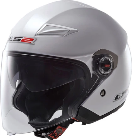 LS2 Helmet OF569 Track Single Mono Gloss White, S