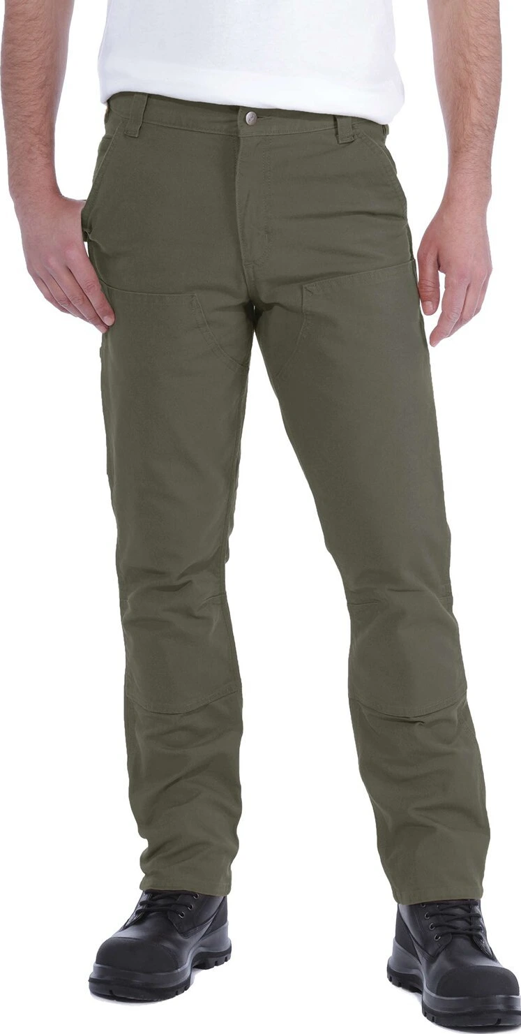 Carhartt work pants stretch duck double front tarmac, Gray, 30/32