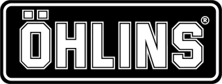 Öhlins Logo sticker black/white medium