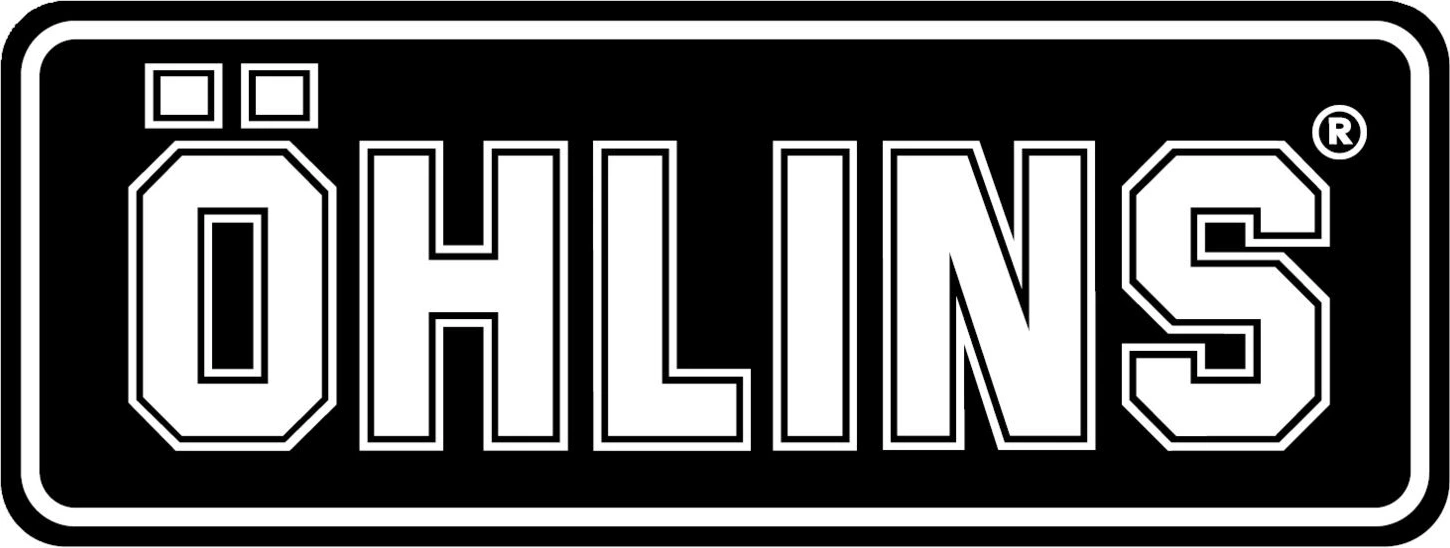 Öhlins Logo sticker black/white medium