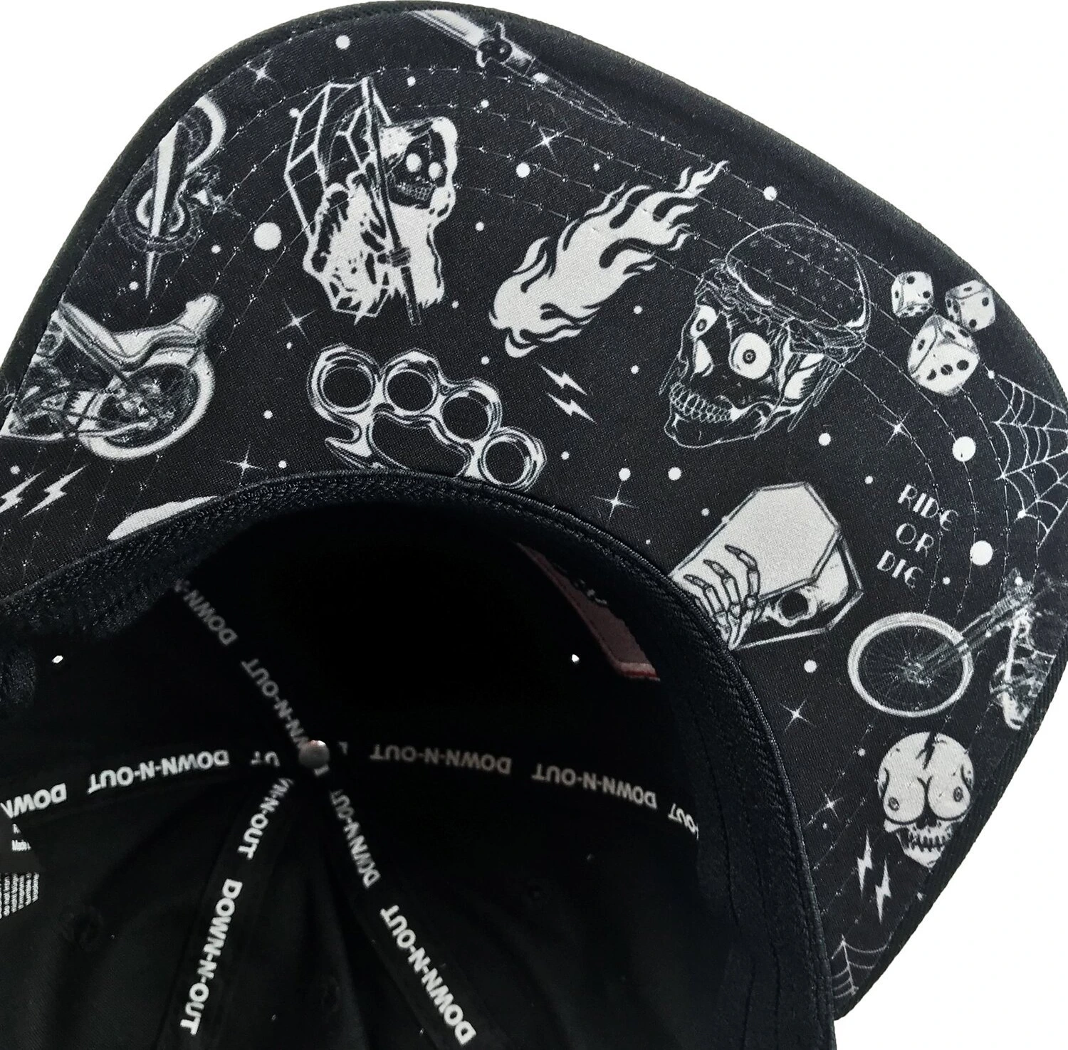 Down-N-Out Flat bill cap, Black