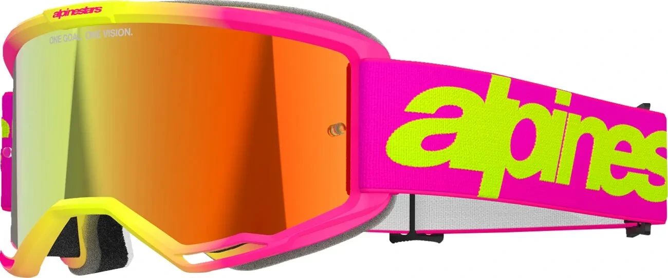 GOGGLE VISION 5 WORDMARK PNK/YLW MIRROR-RED