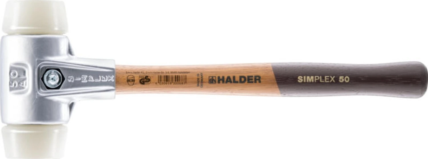 Halder mallet Simplex soft face nylon 350mm long, White