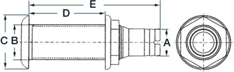 Нейлоновый/стекловолоконный длинный кингстон 2"1/4 x 38мм