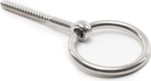 Ring Eye Bolt with wood thread AISI316 8x80mm