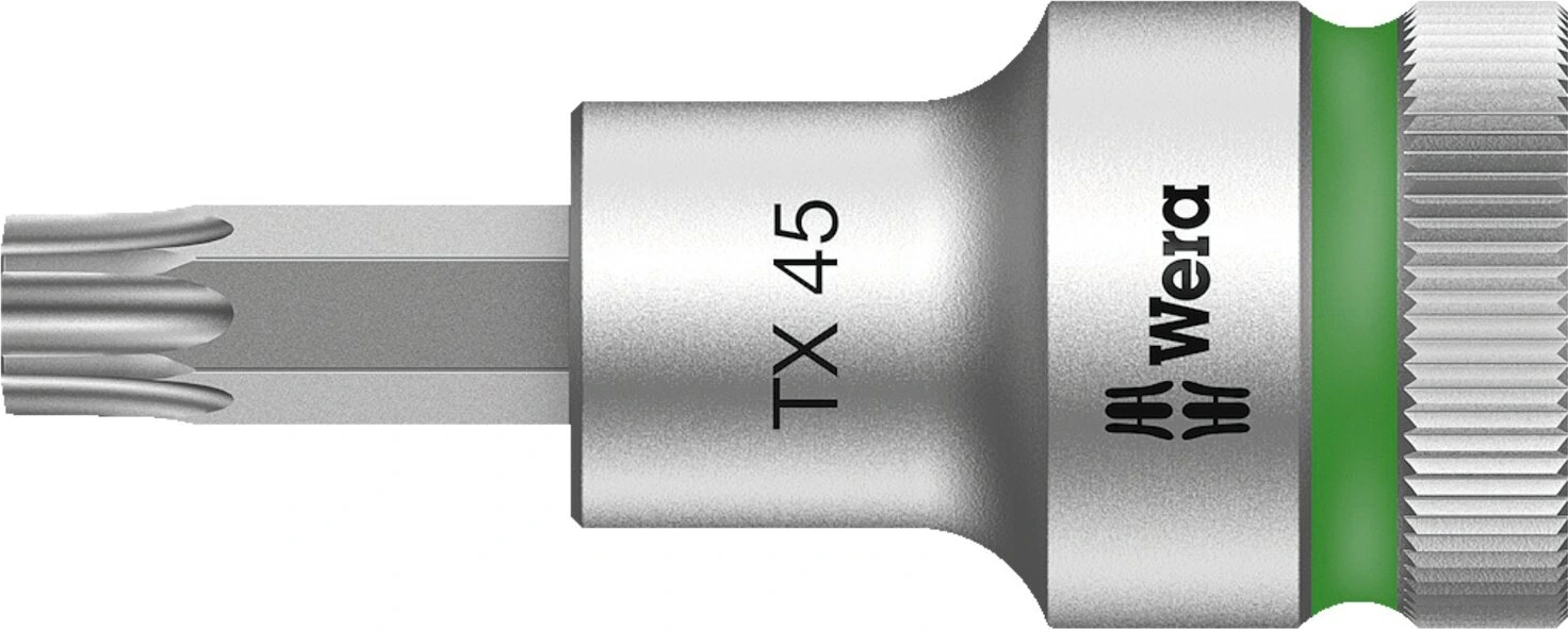 Wera Zyklop 1/2" Torx® socket bit with holding function, 60 mm, Chrome