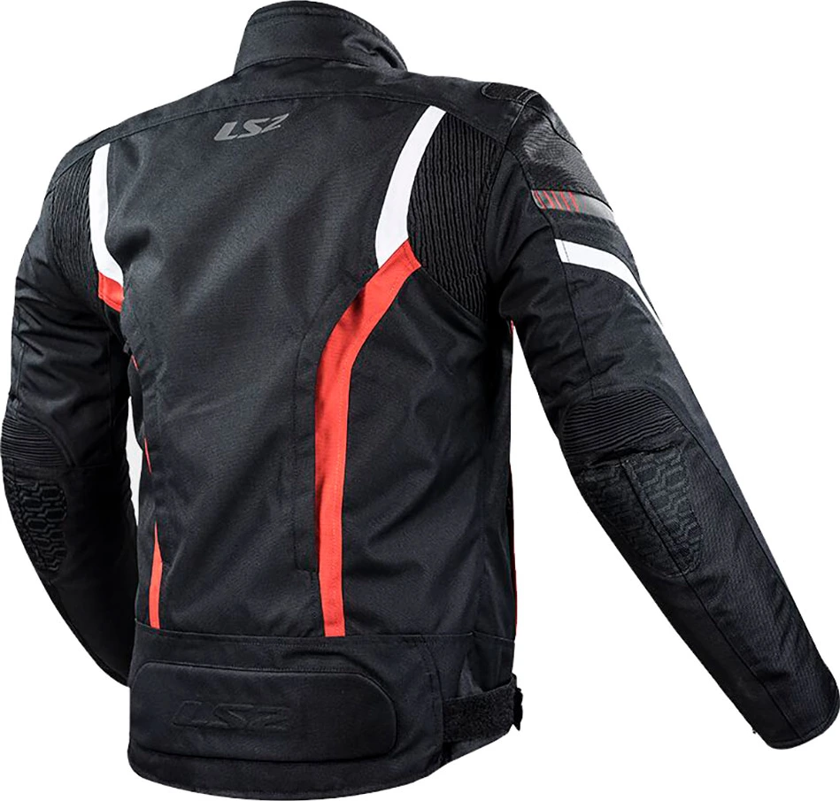 LS2 Gate Man Jacket - Black Red, 3XL