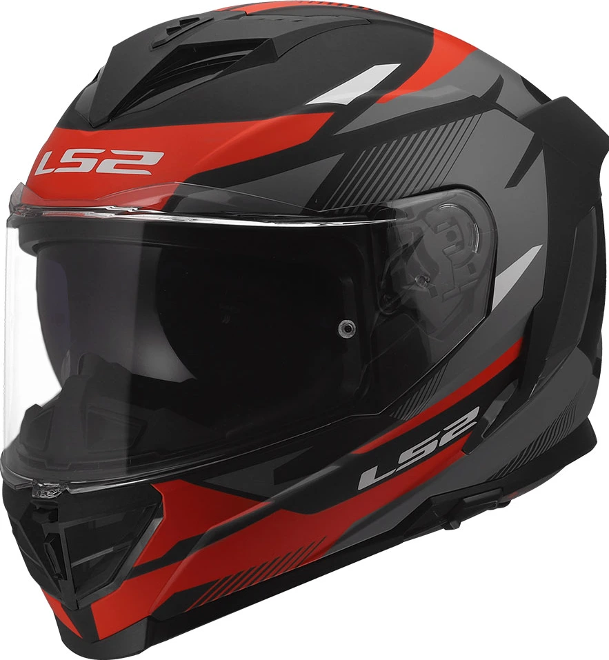 LS2 FF818 STORM III KOMAI Helmet - Black Red, S