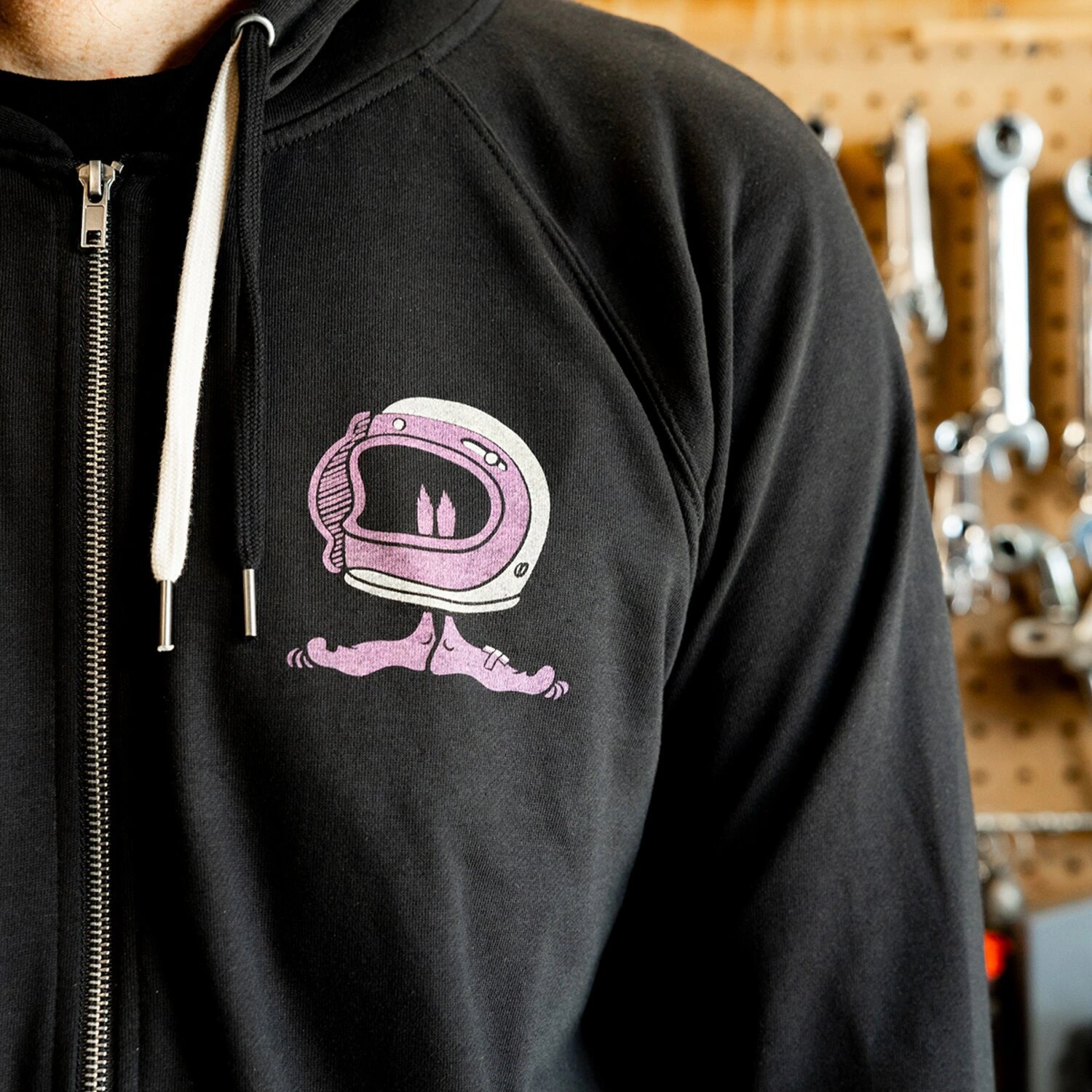 Biltwell Shorty zip hoodie, Black, S
