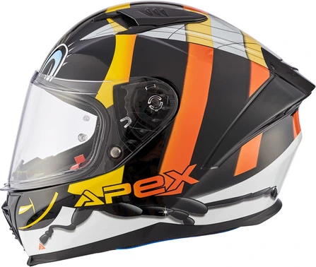 APEX Helmet FI100 Bee glossy black JNR YS 51-52 cm