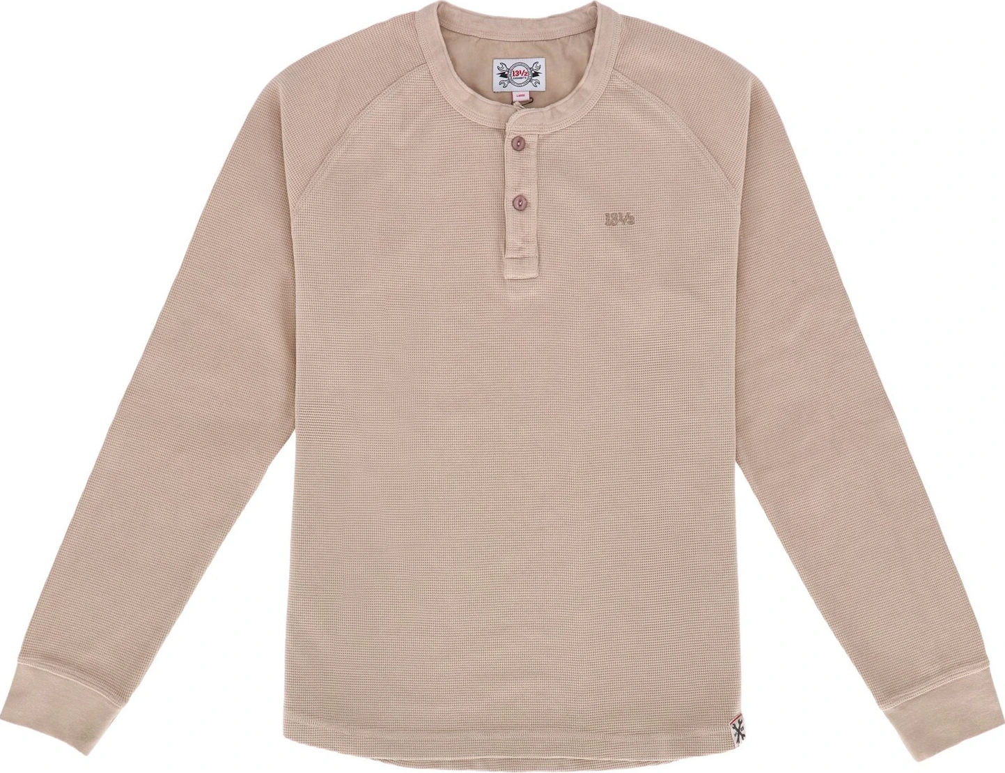 13 1/2 Waffle jersey, sand, S